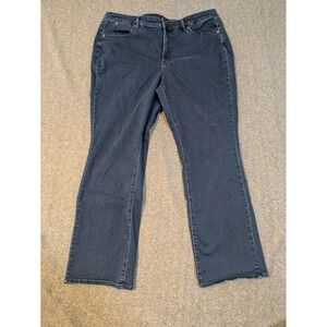 Talbots Jeans Women's Flawless Barely Boot High Rise Waist Dark Wash Size 18